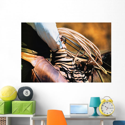 Cowboy With Rope Wall Mural