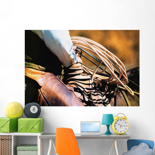 Cowboy With Rope Wall Mural