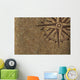 Compass Rose on Wood Texture Wall Mural