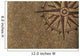 Compass Rose on Wood Texture Wall Mural
