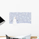 Snowman In Winter Wall Mural