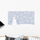 Snowman In Winter Wall Mural