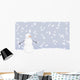 Snowman In Winter Wall Mural