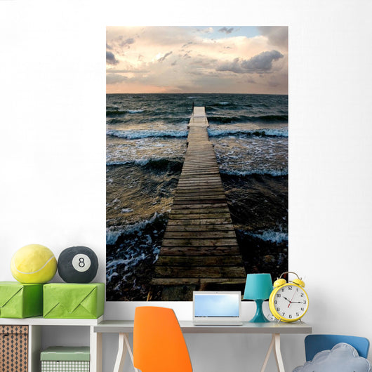 A Pier In The Water Wall Mural