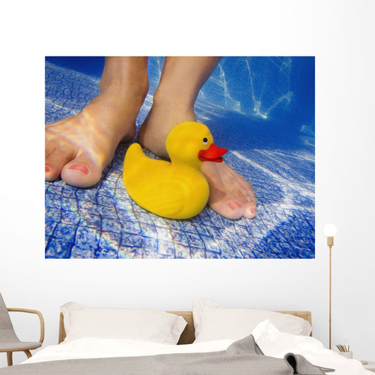 Toy At The Bottom Of A Pool Wall Mural
