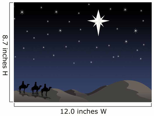 Three Wisemen Following Star Wall Mural