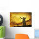 Jesus With Arms Stretched Towards Heaven Wall Mural
