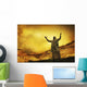 Jesus With Arms Stretched Towards Heaven Wall Mural