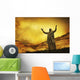 Jesus With Arms Stretched Towards Heaven Wall Mural