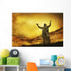 Jesus With Arms Stretched Towards Heaven Wall Mural