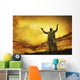 Jesus With Arms Stretched Towards Heaven Wall Mural