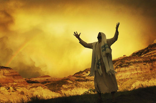Jesus With Arms Stretched Towards Heaven Wall Mural