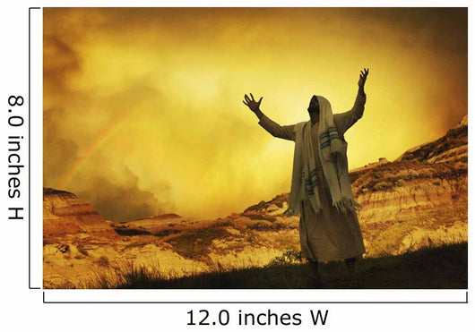 Jesus With Arms Stretched Towards Heaven Wall Mural