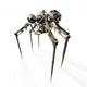 Isolated 3d Render of Steampunk Spider Wall Decal