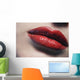 Closeup Of Womans Lips Wall Mural