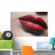 Closeup Of Womans Lips Wall Mural