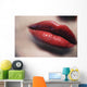 Closeup Of Womans Lips Wall Mural
