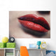 Closeup Of Womans Lips Wall Mural