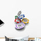Tossing Chips Poker Wall Decal