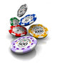 Poker chips Toss - portrait orientation Wall Decal