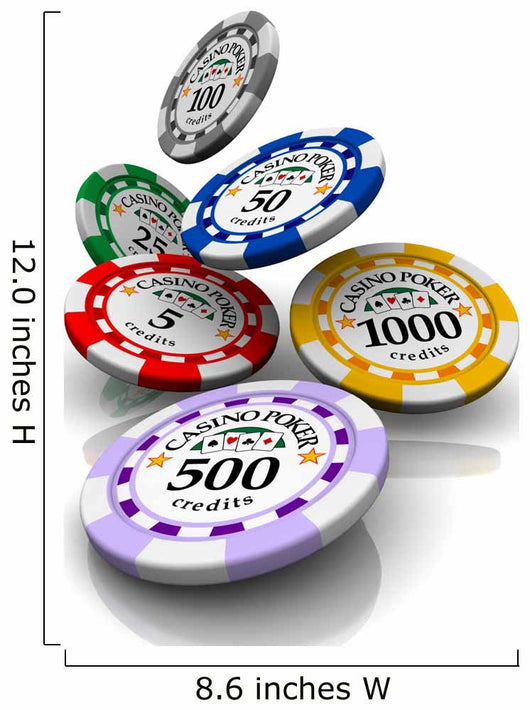 Tossing Chips Poker Wall Decal