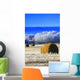 Frosty Hay Bales Wall Mural