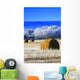 Frosty Hay Bales Wall Mural