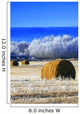 Frosty Hay Bales Wall Mural