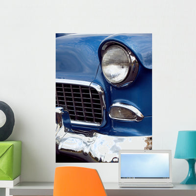 1955 Us Classic Car Wall Mural shown on a wall