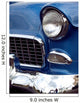 1955 u.s. classic car front end with chrome bumper Wall Mural