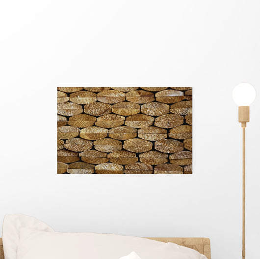Boards In A Stack Wall Mural