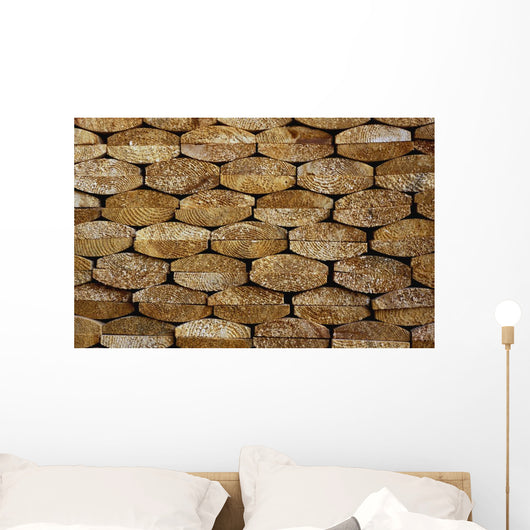 Boards In A Stack Wall Mural