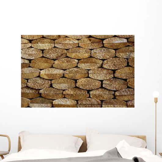 Boards In A Stack Wall Mural