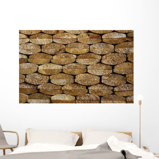 Boards In A Stack Wall Mural