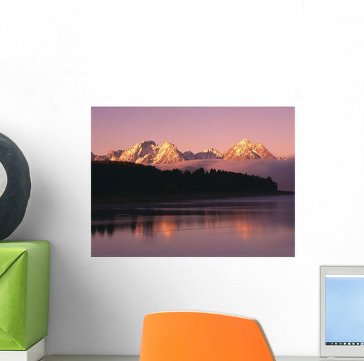 Grand Teton Mountains At Sunrise Wall Mural