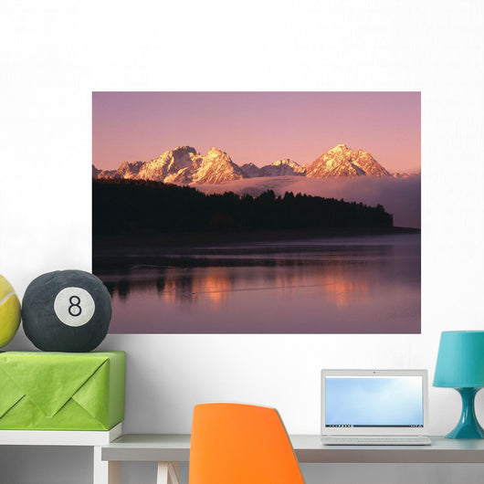 Grand Teton Mountains At Sunrise Wall Mural