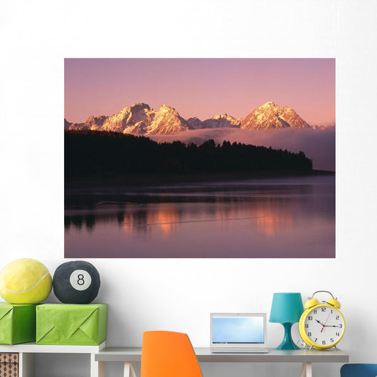 Grand Teton Mountains At Sunrise Wall Mural
