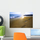 footprints on the beach Wall Mural