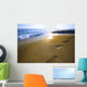 footprints on the beach Wall Mural