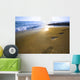 footprints on the beach Wall Mural