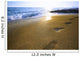 footprints on the beach Wall Mural