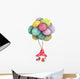 Balloons Flying Mushroom House Wall Decal