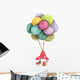 Balloons Flying Mushroom House Wall Decal