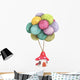 Balloons Flying Mushroom House Wall Decal