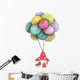 Balloons Flying Mushroom House Wall Decal