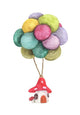 Balloons Flying Mushroom House Wall Decal