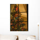 Looking At Indoor Christmas Tree Through Window Wall Mural
