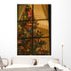 Looking At Indoor Christmas Tree Through Window Wall Mural