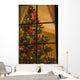 Looking At Indoor Christmas Tree Through Window Wall Mural