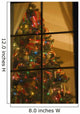 Looking At Indoor Christmas Tree Through Window Wall Mural
